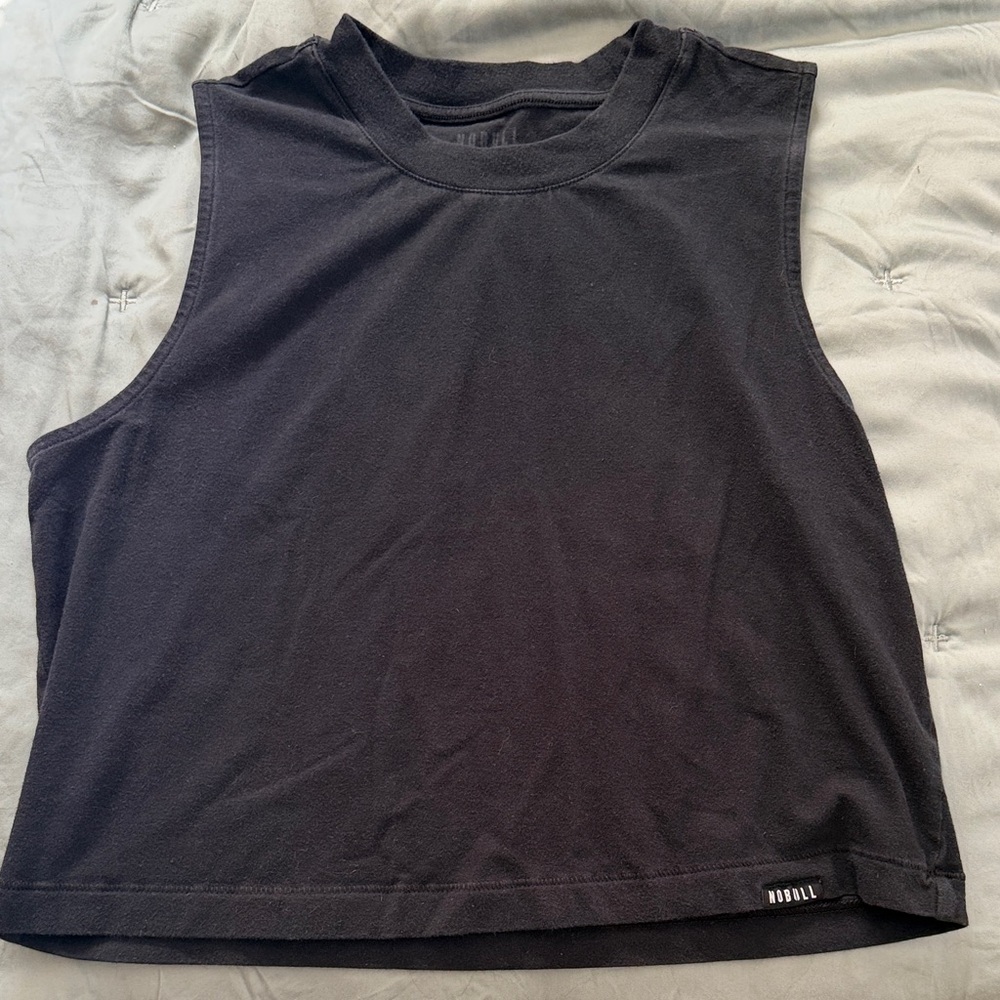 NOBULL Black Sleeveless Crop Muscle Tank